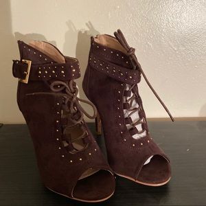 Chocolate Suede Booties